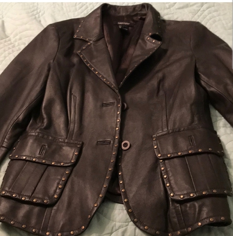 Karen Kane leather jacket - Picture 2 of 5